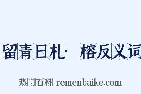 留青日札·榕反义词是什么意思的图片